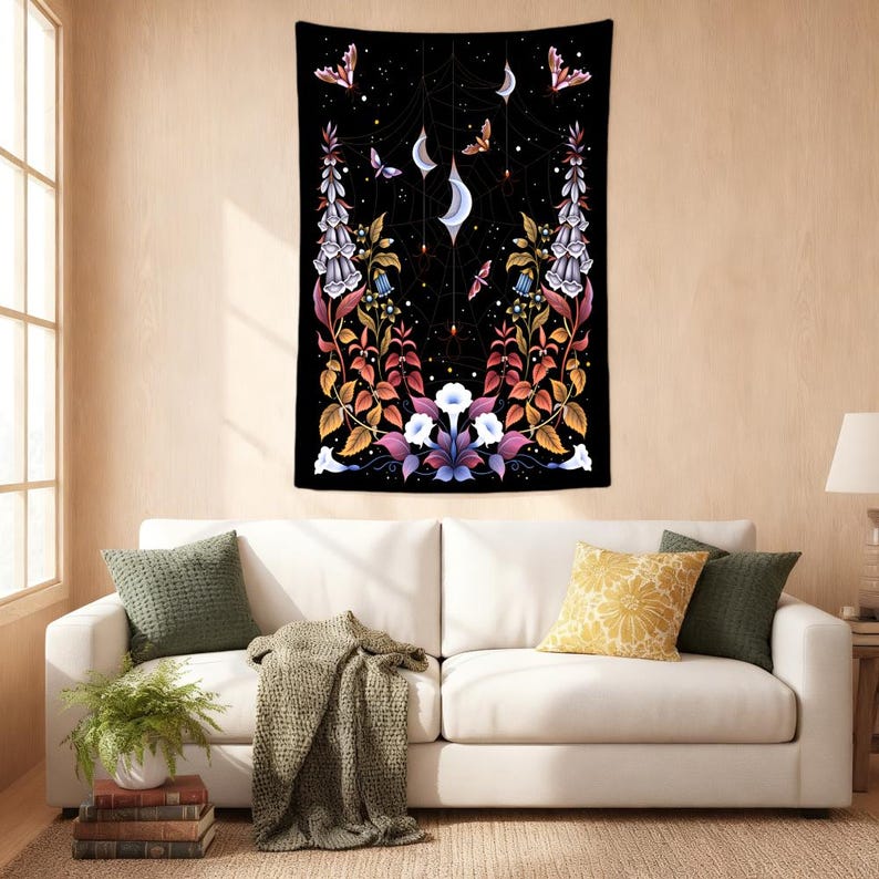 Gothic Spider Web Tapestry Cre - đánh giá và giá Spider Plant Hanging