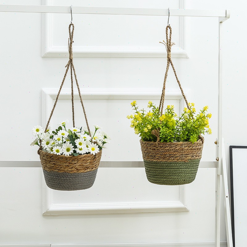 Straw Hanging Basket Flower Po - đánh giá và giá Spider Plant Hanging