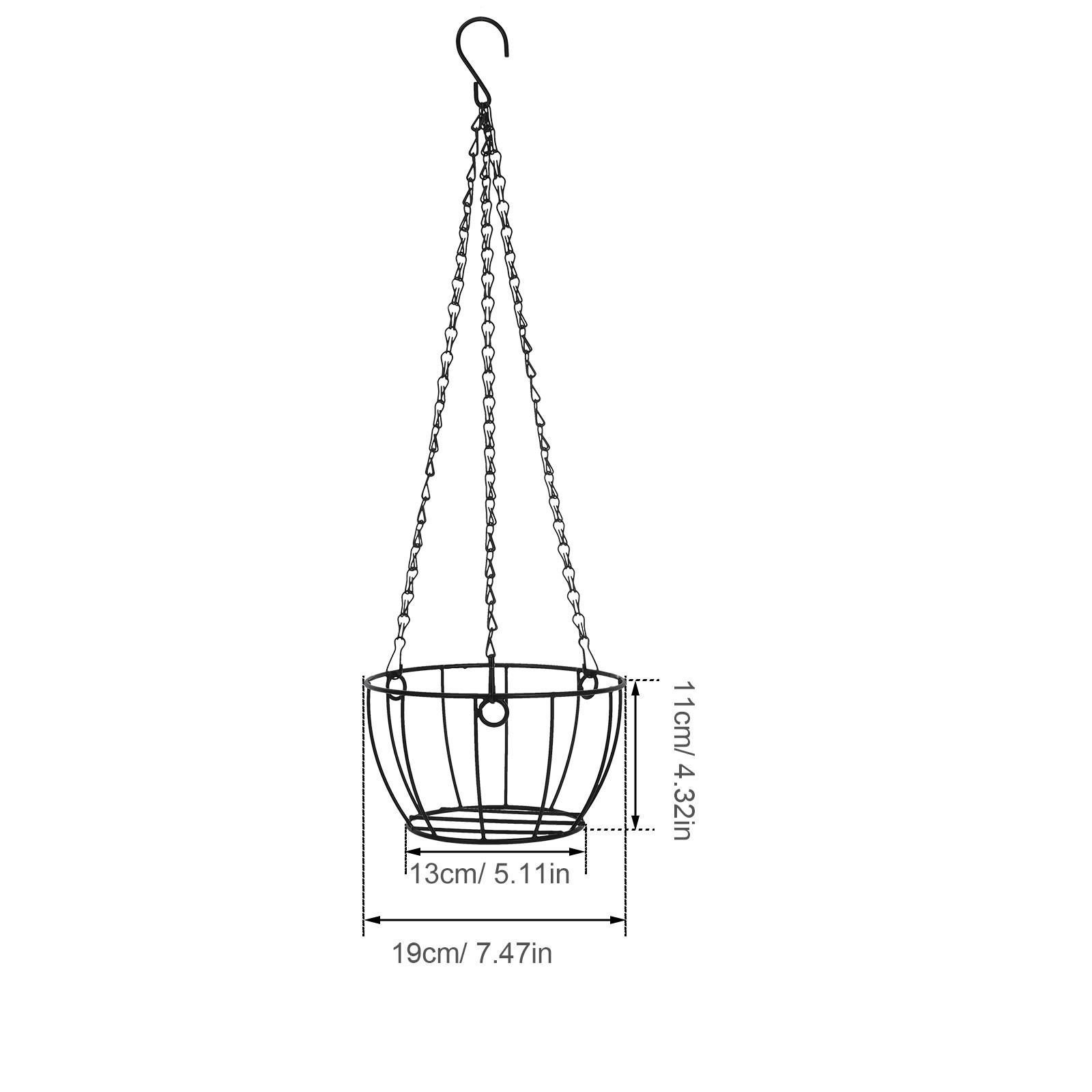 Hanging Plant Basket Iron Roun - đánh giá và giá Spider Plant Hanging