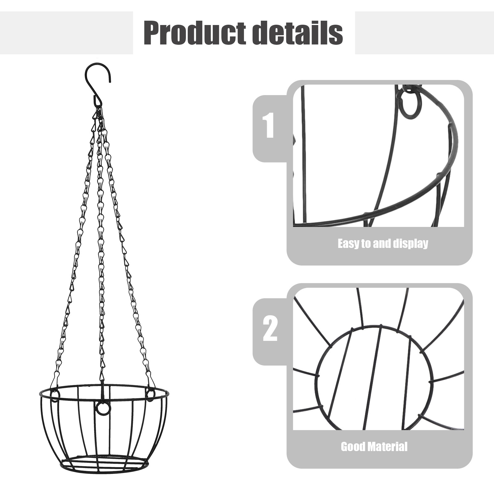 Hanging Plant Basket Iron Roun - đánh giá và giá Spider Plant Hanging